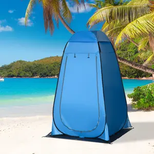 Buy Camping Shower Tent Pop Up Toilet Privacy for Outdoor Changing Dressing Bathing Storage Room Tents, Portable Carrying Bag for Hiking, Blue