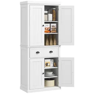 Buy Freestanding Multi-Storage Kitchen Cabinet - White