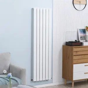 Buy HOMCOM 46 x 160cm Space Heater, Water-filled Heater for Home, Horizontal Designer Radiators, Quick Warm up, Living room, Study, Bathrooms, White