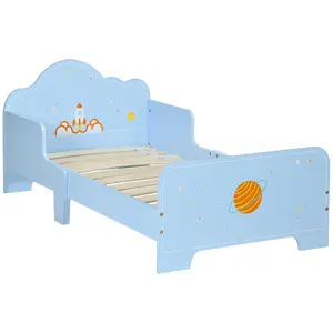 Buy Space Themed Toddler Bed, Kids Bedroom Furniture, with Safety Rails - Blue
