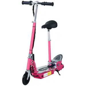 Buy 120W Foldable Powered Scooters with 24V Rechargeable Battery, Adjustable Ride on Toy (Pink)