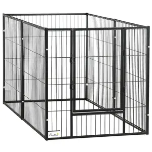 Buy PawHut 82.5-150 cm x 81 cm Heavy Duty Pet Playpen, 6 Panel Exercise Pen for Dogs, Adjustable Length, Small and Medium Sized Dogs