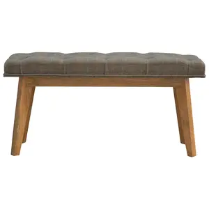 Buy Multi Tweed Deep Button Hallway Bench