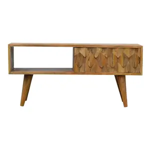 Buy Pineapple Carved Media Unit with Sliding Door
