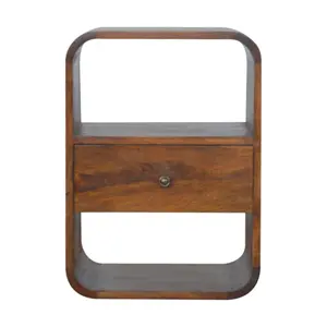 Buy Chestnut Curved Edge Bedside