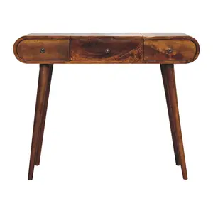 Buy Chestnut Dressing Table with Foldable Mirror