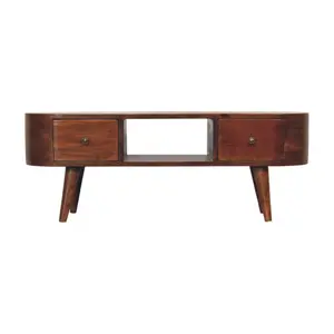 Buy Chestnut Rounded Media Unit with Open Slot