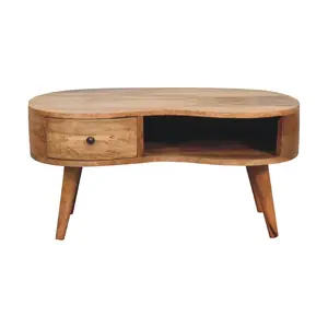 Buy Oak-ish Wave Coffee Table