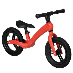 Buy 12" Kids Balance Bike, Lightweight Training Bike for Children No Pedal with Adjustable Seat, Rubber Wheels - Red