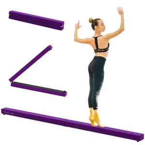 Buy 2.4M 8FT Gymnastics Folding Balance Beam Home Gym Training Exercise Sports - Purple