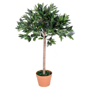 Buy 3ft Artificial Olive Tree Indoor Plant Greenery for Home Office Potted in An Orange Pot