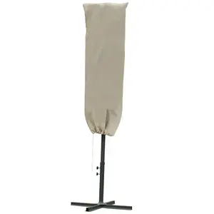 Buy Outdoor Cantilever Umbrella Cover with Rod, Zipper, Khaki