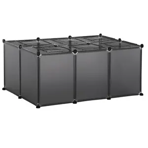 Buy DIY Pet Playpen with Door Bottom 22 Panels Small Animal Cage for Guinea Pigs, Rabbit, Chinchilla, Grey