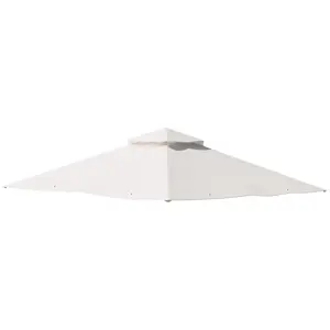 Buy 3x3(m) Replacement Gazebo Canopy, Double Tier Roof Top for Garden, Patio, Outdoor, Beige (TOP ONLY)