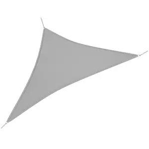 Buy 4x4x4m Triangle Sun Shade Sail, Outdoor UV Protection HDPE Canopy, Patio Deck Shelter with Steel Rings and Ropes, Grey