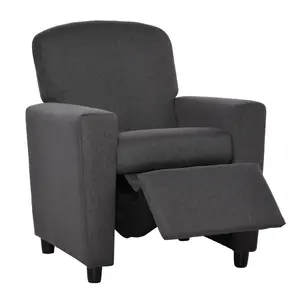 Buy 2 in 1 design Kids Sofa Armchair with Footrest for Children Playroom Bedroom Living Room, 55 x 50 x 67cm, Grey