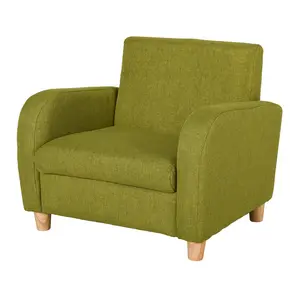 Buy Children Armchair Mini Sofa Wood Frame Anti-Slip Legs High Back