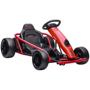 Buy 24V Electric Go Kart for Kids, Drift Ride-On Racing Go Kart with 2 Speeds, for Boys Girls Aged 8-12 Years Old, Red
