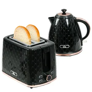 Buy 1.7L 3000W Fast Boil Kettle & 2 Slice Toaster Set, Kettle and Toaster Set with Auto Shut Off, Browning Controls, Black