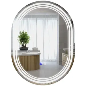 Buy 700 x 500mm Bathroom Mirror with LED Lights Makeup Mirror with Anti-fog Touch, Switch, Vertical or Horizontal