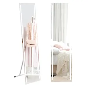 Buy Full Length Dressing Mirror, LED Lighted Wall Mirror for Bedroom, Adjustable Brightness and 3 Colours, White
