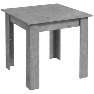 Buy Square Dining Table, Modern Dining Room Table with Faux Cement Effect, Space Saving Small Dining Table
