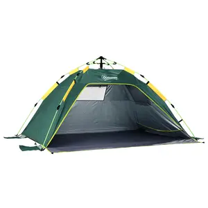 Buy Beach Tent for 1-2 Person Pop-up Design with 2 Mesh Windows & 2 Doors Dark Green