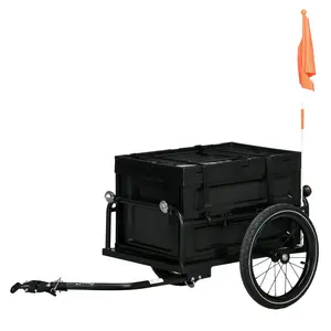 Buy 65L Steel Frame Bike Trailer Storage Box - Black