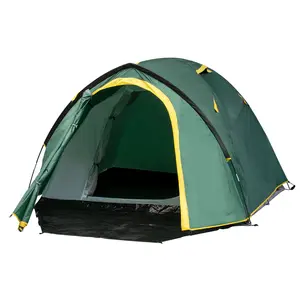 Buy Dome Tent for 2 Person Camping Tent with Large Windows, Waterproof Green and Yellow
