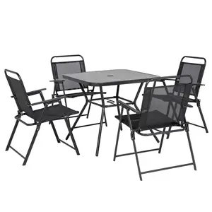 Buy Five-Piece Metal Frame Garden Dining Set