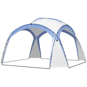 Buy 3.5 x 3.5M 6-8 Person Camping Gazebo, Outdoor Event Shelter Dome Tent Garden Sun Shelter Patio Spire Arc Pavilion Camp Sun Shade, Light Blue