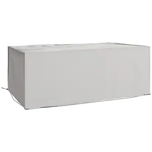 Buy Outdoor Garden Furniture Cover Waterproof, Anti-UV 600D Heavy Duty Oxford Fabric Patio Furniture Cover for Rectangular Sofa Table Set, Grey, 210 x 140 x 80 cm