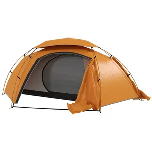 Buy Aluminium Frame Camping Tent Dome Tent with Removable Rainfly, 2000mm Waterproof, for 1-2 Man, Orange