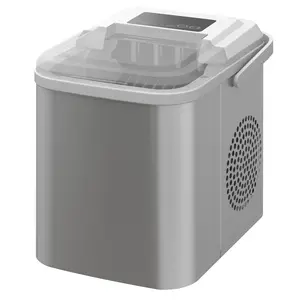 Buy HOMCOM Ice Maker Machine Countertop, 12Kg in 24 Hrs, 9 Cubes Ready in 6-13Mins, Self-Cleaning Portable Ice Cube Maker with 2 Sizes