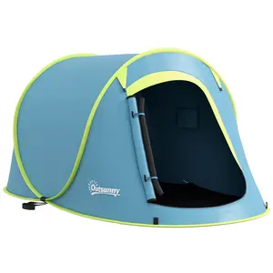 Buy Two-Man Pop-Up Dome Tent, with Accessories - Blue