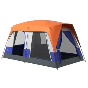 Buy Six-Man Camping Tent, with Small Rainfly and Accessories - Orange