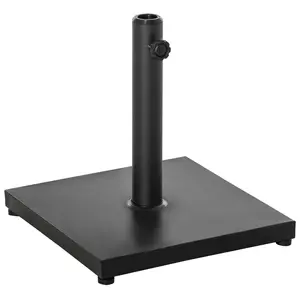 Buy 11kg Square Cement Parasol Base Concrete Umbrella Weight Stand Holder Patio Outdoor Garden Black