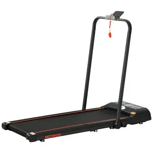 Buy Foldable Walking Treadmill, with LED Display and Wheels, for Home, Office & Fitness Studio, Red