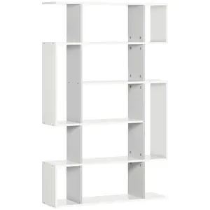 Buy 5-Tier Bookshelf, Modern Bookcase with 13 Open Shelves, Freestanding Decorative Storage Shelving for Home Office and Study, White