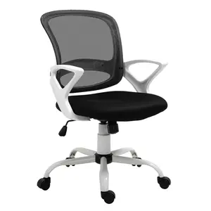 Buy Office Chair Mesh Swivel Desk Chair with Lumbar Back Support Adjustable Height Armrests Black