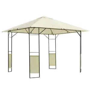 Buy 3 x 3 Meters Patio Garden Metal Gazebo Marquee Steel Frame with Canopy Awning Tent Water Resistant Cream