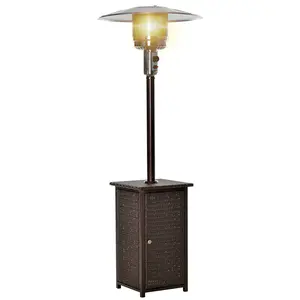 Buy 12KW Patio Gas Heater Freestanding Outdoor Garden Heating Rattan Furniture Wicker Table Top