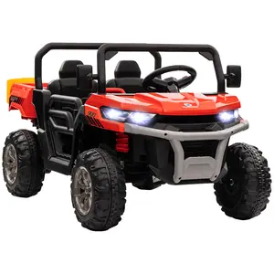 Buy 12V 2 Seater Kids Electric Ride-On Car with Electric Bucket, Remote Control - Red, Colour: Red