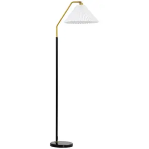 Buy Floor Lamps for Living Room Bedroom with Adjustable Pleated Lampshade, Modern Standing Lamp, 55x37x162cm, White