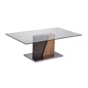 Buy Olivia Glass Coffee Table Champagne & Natural