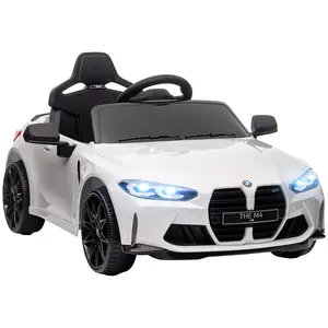 Buy 12V BMW Licensed Kids Car, with Easy Transport, Remote Control, Suspension, Music, Horn, LED Lights, White