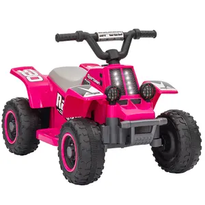 Buy 6V Electric Quad Bike for Kids, Ride On ATV w/ Forward Backward, Headlights, for 18-36 Months, Pink