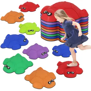 Buy 9 PCS Balance Stepping Stones with Non-slip Edge, Indoor Outdoor Obstacle Courses for Kids Ages 3-8 Years, Multicoloured