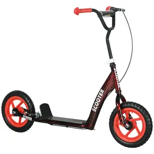 Buy Kids Scooter with Adjustable Handlebar, Children's Kick Scooter with Non-slip Footplate, Rear Brake, Kickstand, Red