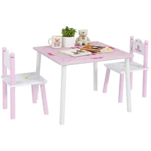 Buy Princess Design Kids Table and Chairs Set for Activity, Art, Drawing, Toddler Table and Chairs Set for Playroom, Nursery